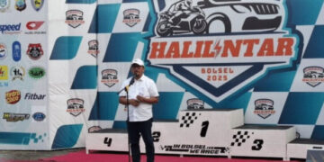 Ketua DPRD Hadiri Penutupan Drag Race & Drag Bike Halilintar Bolsel 2025